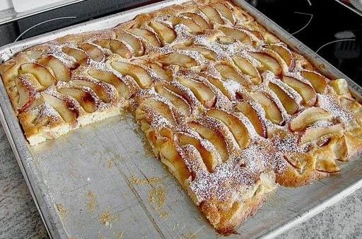 Omas Apfelkuchen in 5 Minuten, kommt überall gut an