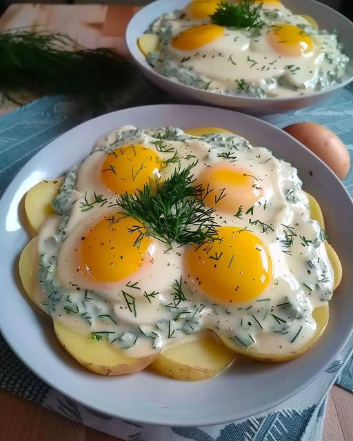 Eier In Dillsoße Mit Kartoffeln