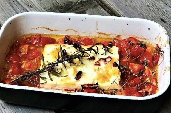 Gebackener Feta mit Tomaten, Ein tolles Gericht sehr lecker