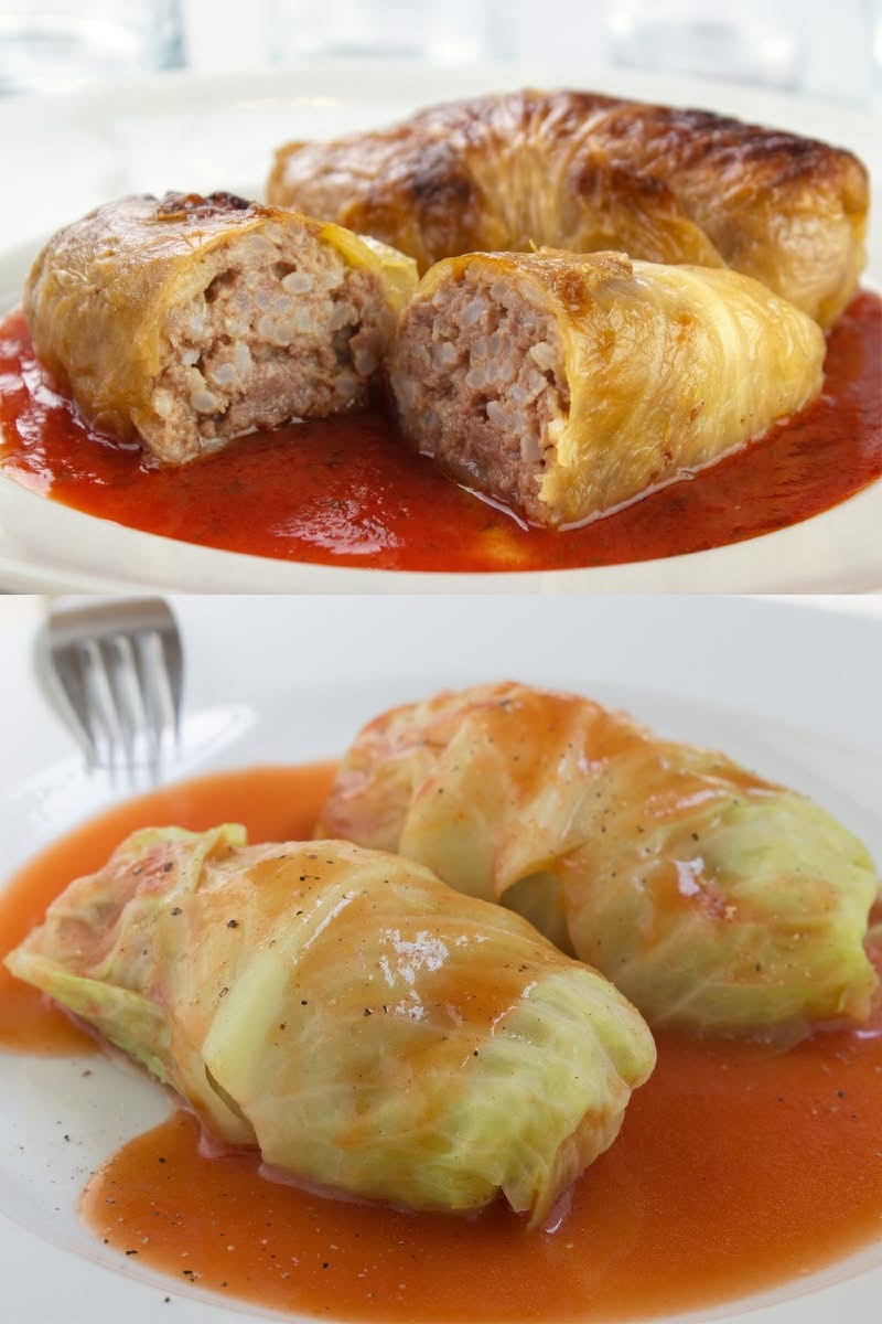 Meine 14-jährige Tochter hat zum Abendessen Kohlrouladen gemacht.