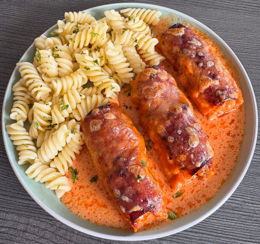 Schinken-Hack-Röllchen