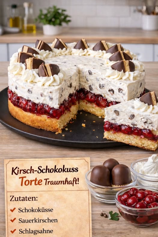 Kirsch-Schokokuss Torte