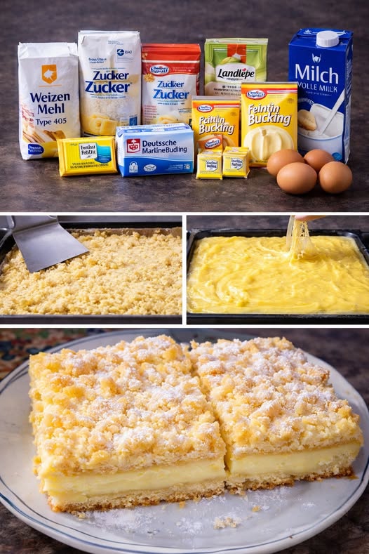 Vanillepudding Streuselkuchen