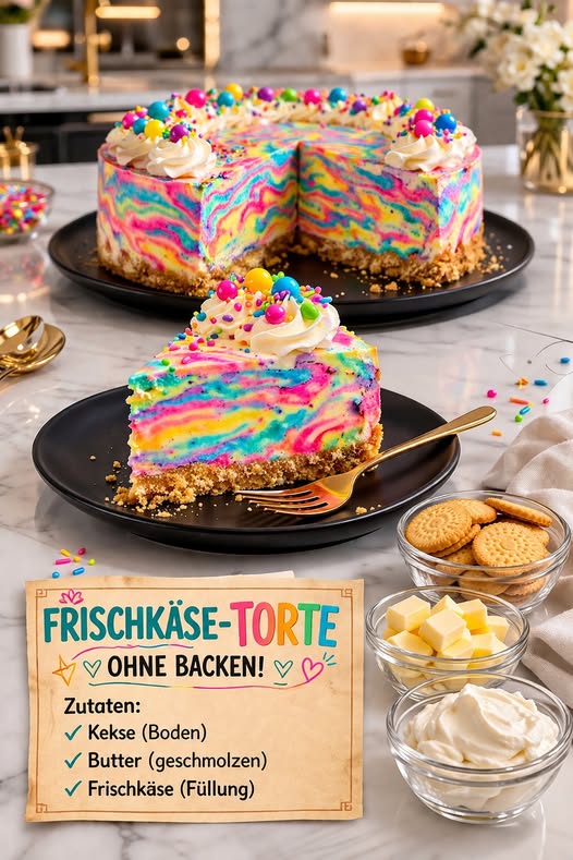 Frischkäse-Torte ohne Backen
